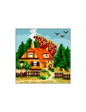 Kanwa z nadrukiem GRAFIKO - 15x15 cm - 0362