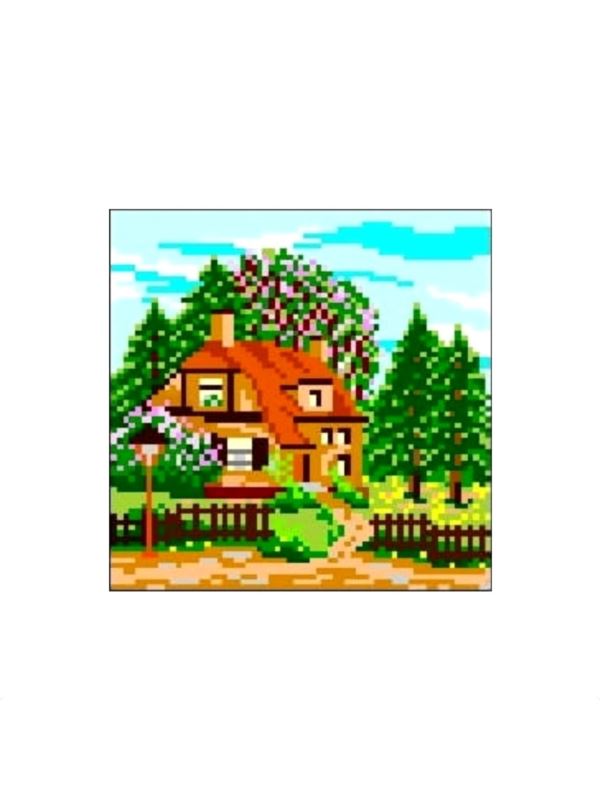 Kanwa z nadrukiem GRAFIKO - 15x15 cm - 0360