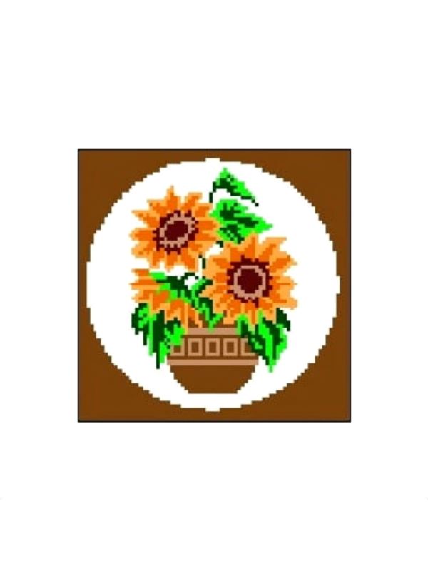 Kanwa z nadrukiem GRAFIKO - 15x15 cm - 0359