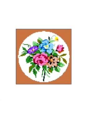 Kanwa z nadrukiem GRAFIKO - 15x15 cm - 0358