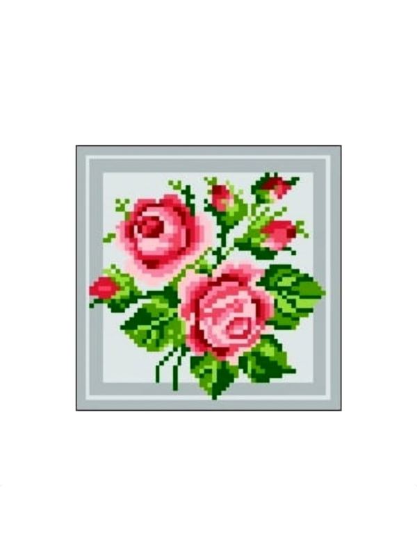 Kanwa z nadrukiem GRAFIKO - 15x15 cm - 0333