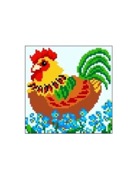 Kanwa z nadrukiem GRAFIKO - 15x15 cm - 0327