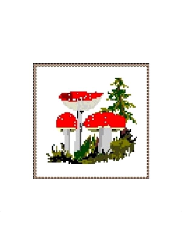 Kanwa z nadrukiem GRAFIKO - 15x15 cm - 0318