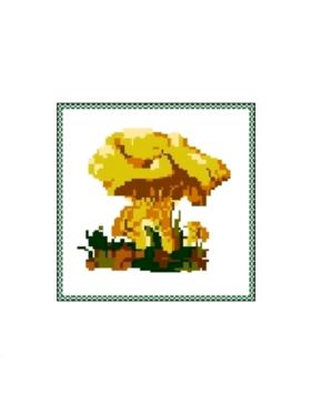 Kanwa z nadrukiem GRAFIKO - 15x15 cm - 0317
