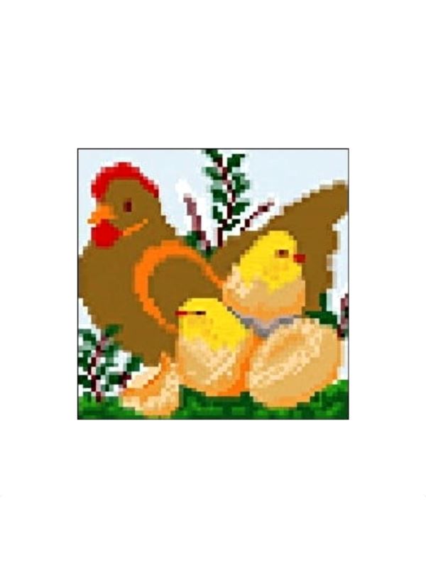Kanwa z nadrukiem GRAFIKO - 15x15 cm - 0127