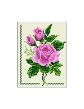 Kanwa z nadrukiem GRAFIKO - 15x20 cm - 0440-1
