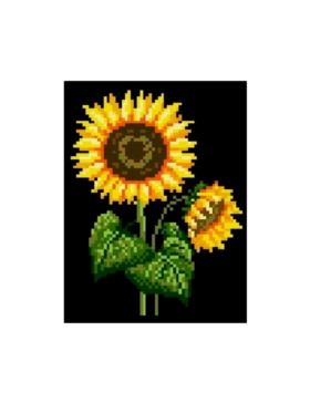 Kanwa z nadrukiem GRAFIKO - 15x20 cm - 0428-1
