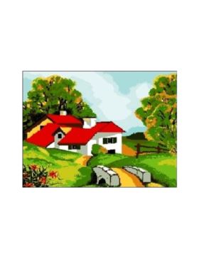 Kanwa z nadrukiem GRAFIKO - 15x20 cm - 0410