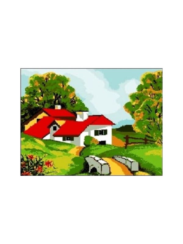 Kanwa z nadrukiem GRAFIKO - 15x20 cm - 0410