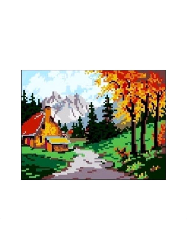 Kanwa z nadrukiem GRAFIKO - 15x20 cm - 0406