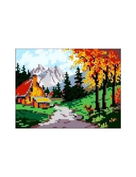 Kanwa z nadrukiem GRAFIKO - 15x20 cm - 0406