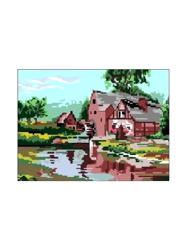 Kanwa z nadrukiem GRAFIKO - 18x24 cm - 0761