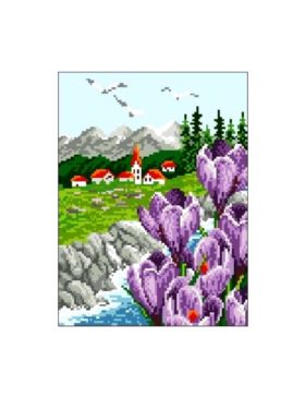 Kanwa z nadrukiem GRAFIKO - 24x30 cm - 1112