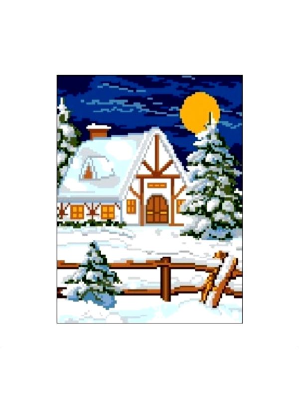 Kanwa z nadrukiem GRAFIKO - 24x30 cm - 1105