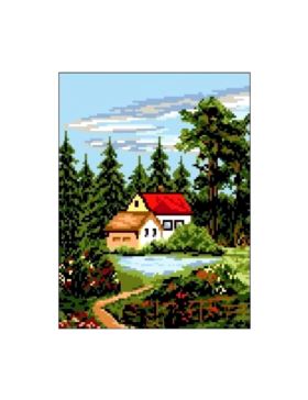 Kanwa z nadrukiem GRAFIKO - 24x30 cm - 1101
