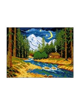 Kanwa z nadrukiem GRAFIKO - 24x30 cm - 1084