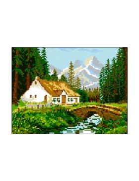 Kanwa z nadrukiem GRAFIKO - 24x30 cm - 1072