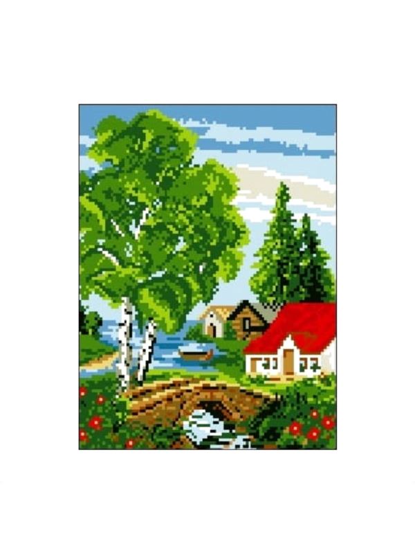 Kanwa z nadrukiem GRAFIKO - 24x30 cm - 1066