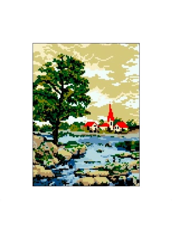 Kanwa z nadrukiem GRAFIKO - 24x30 cm - 1062