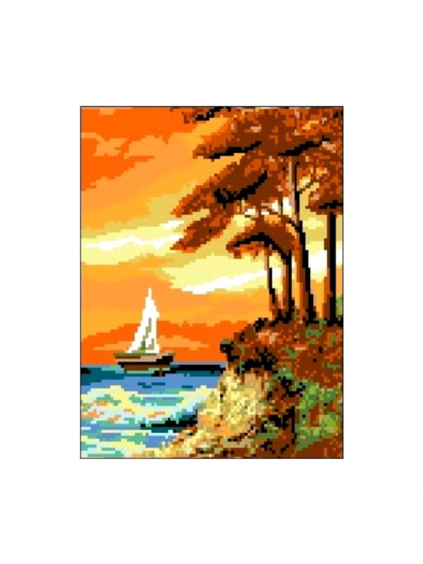 Kanwa z nadrukiem GRAFIKO - 24x30 cm - 1055