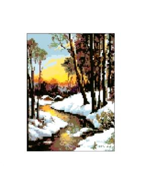 Kanwa z nadrukiem GRAFIKO - 24x30 cm - 1044