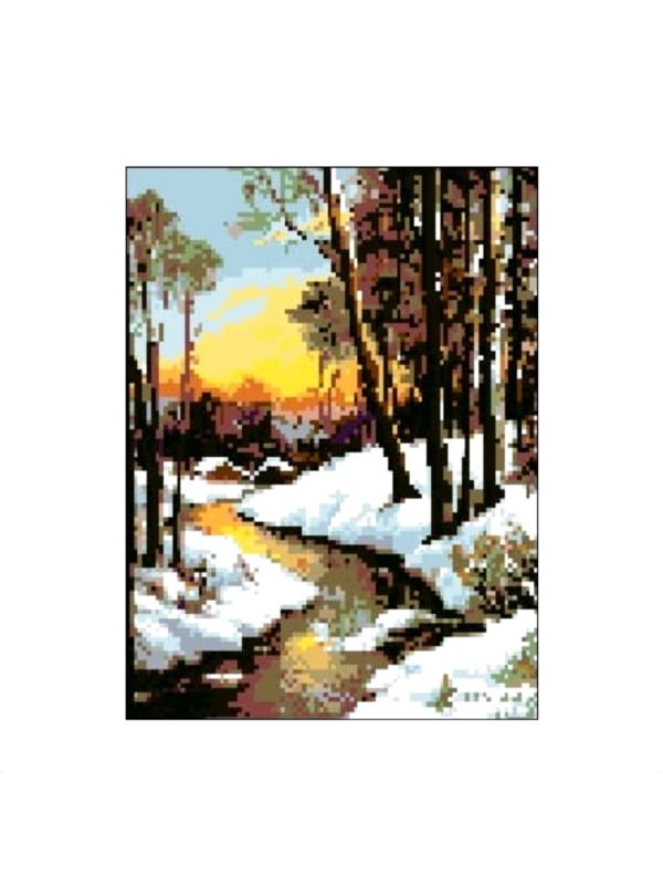Kanwa z nadrukiem GRAFIKO - 24x30 cm - 1044