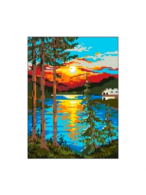 Kanwa z nadrukiem GRAFIKO - 24x30 cm - 1013