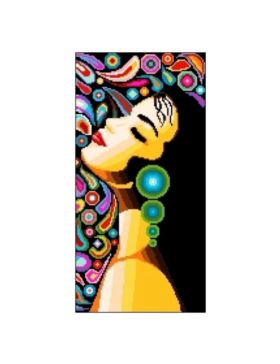 Kanwa z nadrukiem GRAFIKO - 25x50 cm - 6550-2