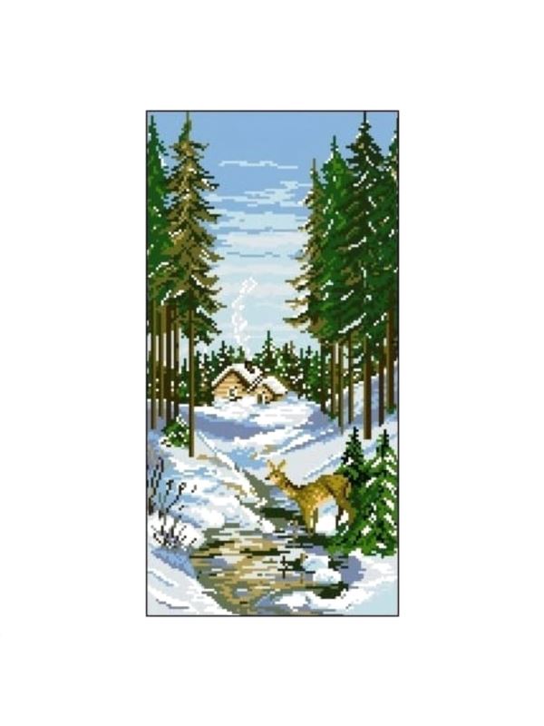 Kanwa z nadrukiem GRAFIKO - 25x50 cm - 6504