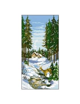 Kanwa z nadrukiem GRAFIKO - 25x50 cm - 6504
