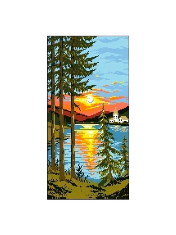 Kanwa z nadrukiem GRAFIKO - 25x50 cm - 6503
