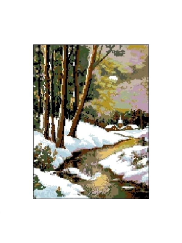 Kanwa z nadrukiem GRAFIKO - 30x40 cm - 3047