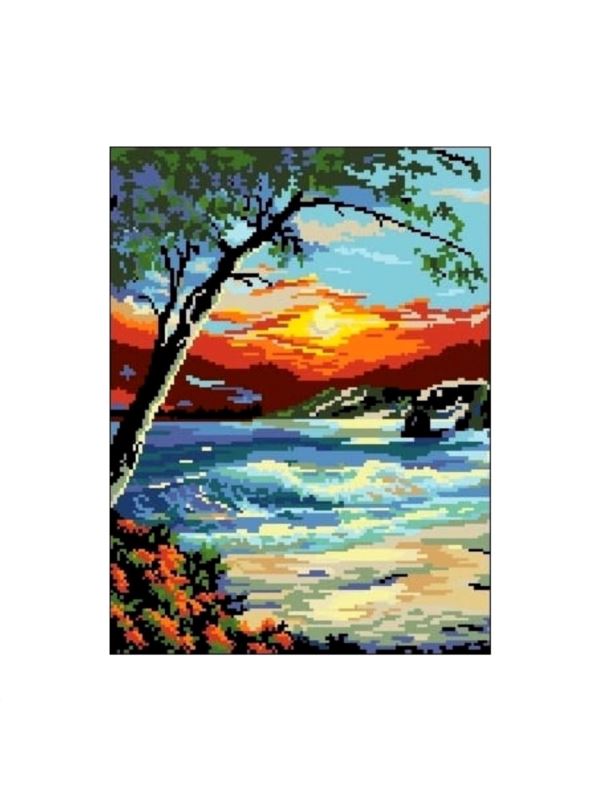 Kanwa z nadrukiem GRAFIKO - 30x40 cm - 3023