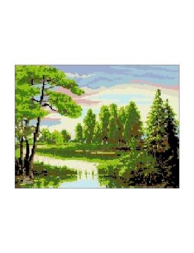 Kanwa z nadrukiem GRAFIKO - 30x40 cm - 3004