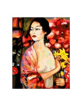 Kanwa z nadrukiem GRAFIKO - 40x50 cm - 6128