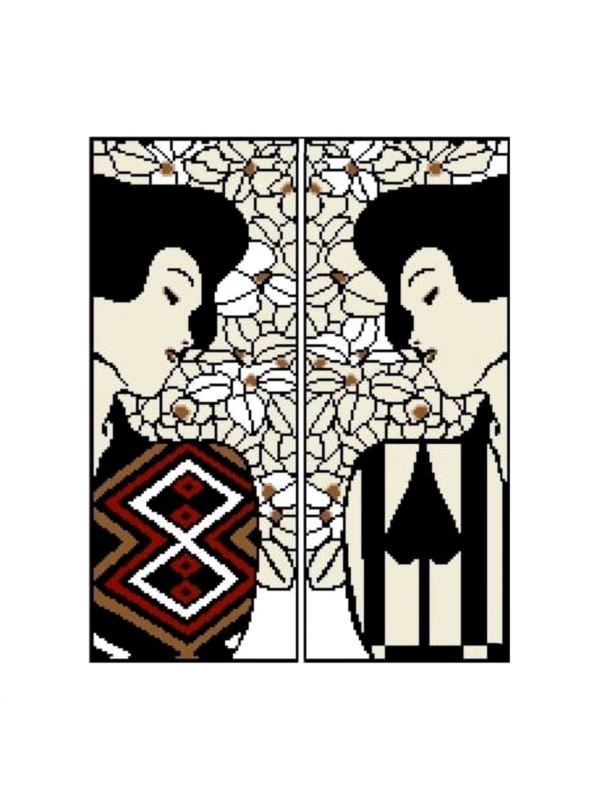 Kanwa z nadrukiem GRAFIKO - 40x50 cm - 6117