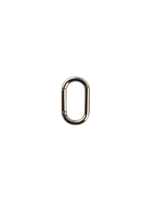 Karabińczyk metalowy owalny - 16x35 mm - srebrny - KLT-019 (04793) - 5szt./opak.