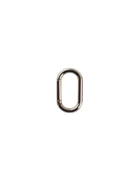 Karabińczyk metalowy owalny - 16x35 mm - srebrny - KLT-019 (04793) - 5szt./opak.