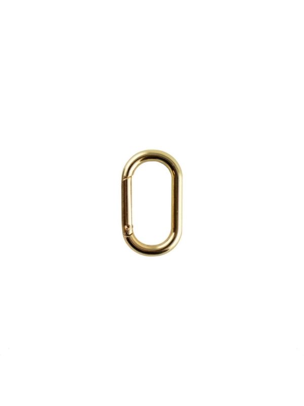Karabińczyk metalowy owalny - 16x40 mm - złoty - KLT-019 (04830) - 5szt./opak.