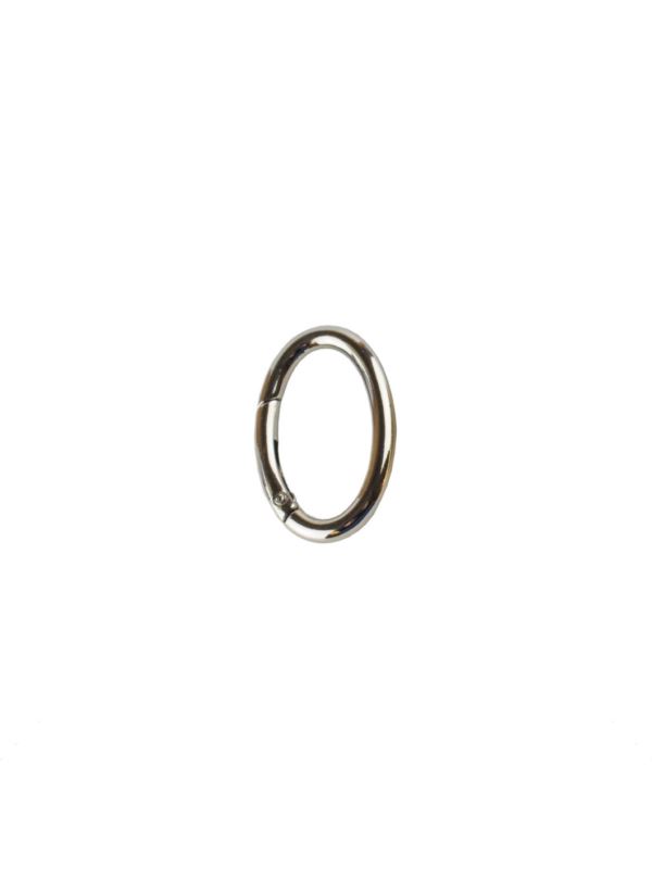 Karabińczyk metalowy owalny - 20x38 mm - srebrny - KLT-022 (04833) - 5szt./opak.