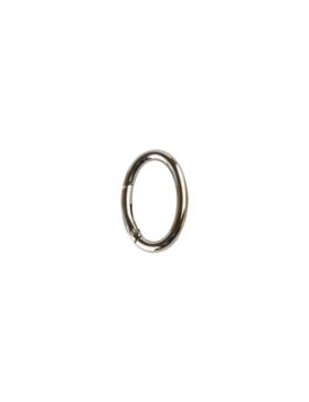 Karabińczyk metalowy owalny - 20x38 mm - srebrny - KLT-022 (04833) - 5szt./opak.