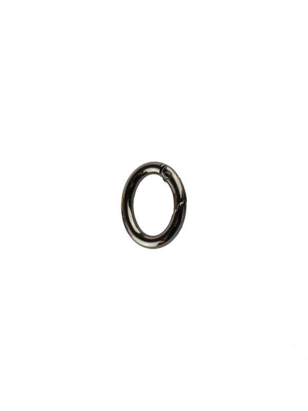 Karabińczyk metalowy owalny - 13x20 mm - grafitowy - KLT-022 (04831) - 5szt./opak.