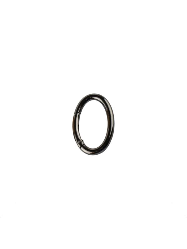 Karabińczyk metalowy owalny - 20x38 mm - grafitowy - KLT-022 (04833) - 5szt./opak.