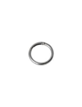 Karabińczyk metalowy okrągły - 48 mm - srebrny - KLT-009 (04146) - 5szt./opak.