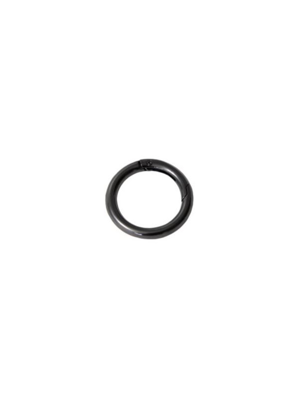 Karabińczyk metalowy okrągły - 42 mm - grafitowy - KLT-008 (04145) - 5szt./opak.