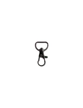 Karabińczyk metalowy - 17 mm - grafitowy - KLT-024 (05005) - 5szt./opak.