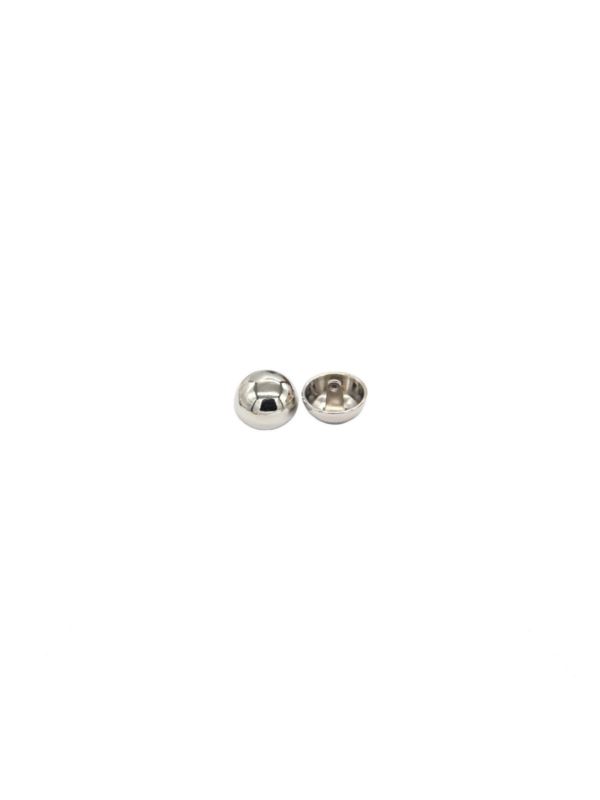 Guziki metalowe na nóżce - 8 mm (14L) - srebrne - GZ-205 (05018) - 100szt./opak.