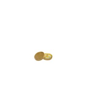 Guziki metalowe płaskie na nóżce - 15 mm (24L) - złote - GZ-201 (03877) - 20szt./opak.