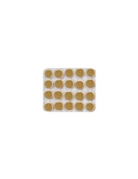 Guziki metalowe płaskie na nóżce - 15 mm (24L) - złote - GZ-201 (03877) - 20szt./opak.