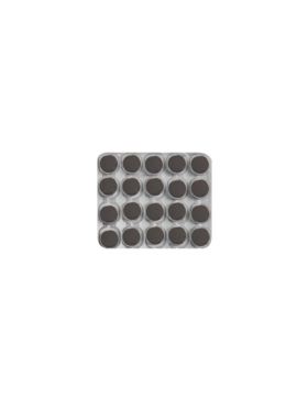 Guziki metalowe płaskie na nóżce - 11 mm (18L) - grafitowe - GZ-201 (05019) - 20szt./opak.
